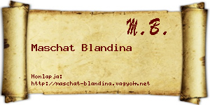 Maschat Blandina névjegykártya